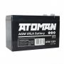 Автомобильный аккумулятор ATOMAN ATM1207 7А/ч-12V для UPS EN зажим (FASTON) - - 151x65x94